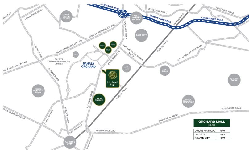 Orchard Mall location map