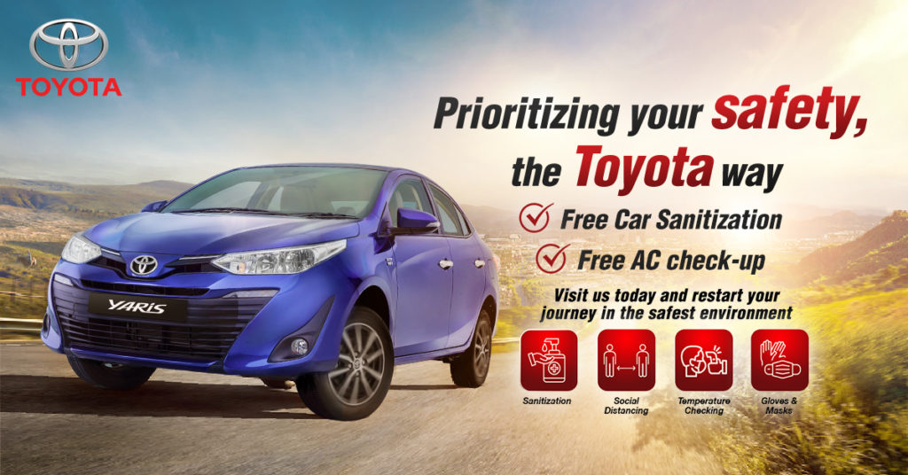 Designed image showing that Toyota truly cares about your safety and what steps are being taken to ensure it. 