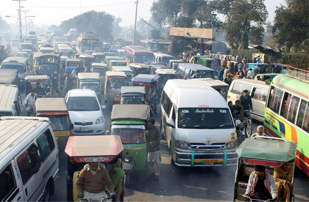 Generic image of the traffic situation in Pakistan.