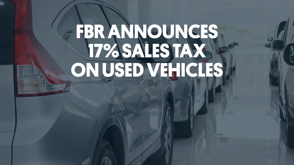 FBR announces sales tax on used vehicles