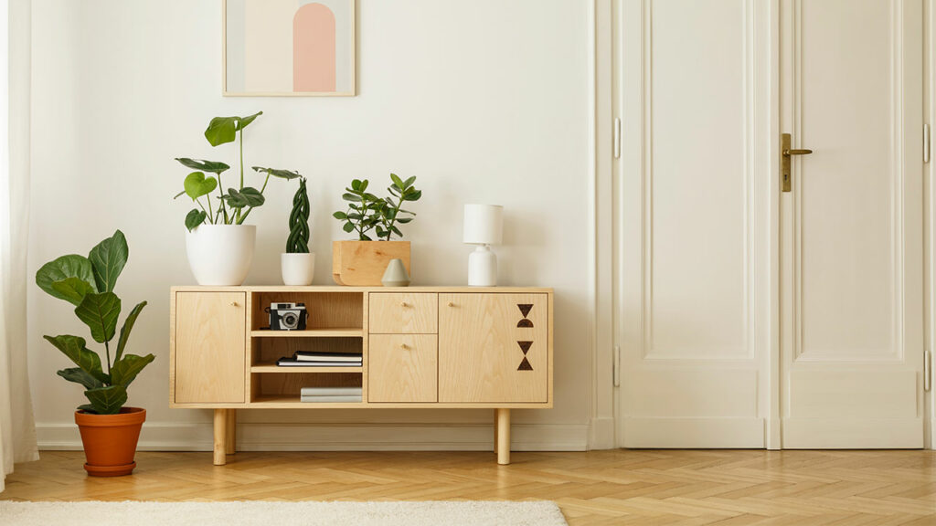 A sideboard is good news for minimalists, moms, and anyone who hates clutter!