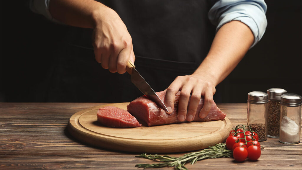 Cutting board for meat 