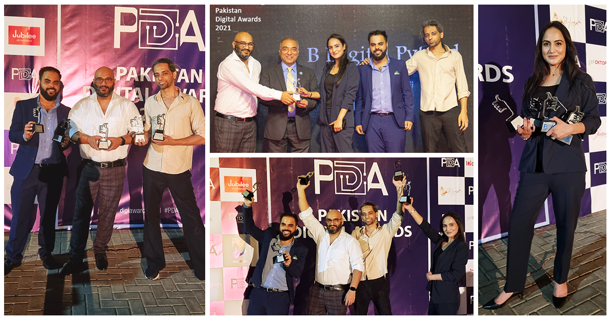 BDigital sweeps 5 awards at PDA - Pakistan Digital Awards 2021