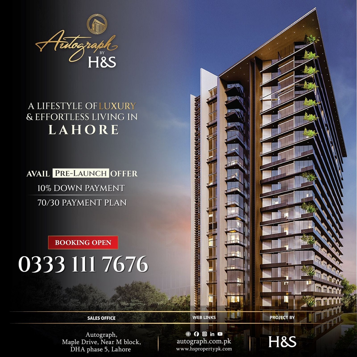 Autograph: A new high-rise building in DHA Phase 5, Lahore